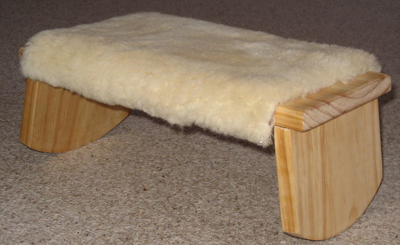 meditation stool with sheep skin